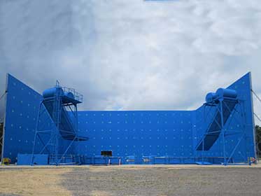 Facility 28 blue walls up 